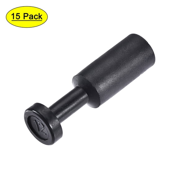 Push to Connect Fittings, Cap Style Pneumatic Blanking Plugs, Fit for 12mm Inner Dia. Air Hose Tube Pipe, Plastic, 15Pcs
