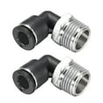 thumbnail image 1 of Push to Connect Tube Fitting Male Elbow,10mm Tube OD x 1/2 NPT Thread Pneumatic Air Push Fit Lock Fitting 2pcs, 1 of 4