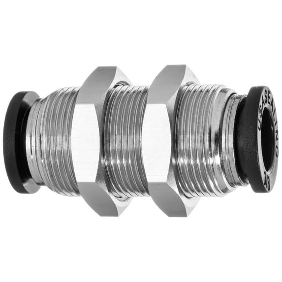 Push to Connect Tube Fitting - Nylon Plastic - Bulkhead Union - 6mm Tube OD