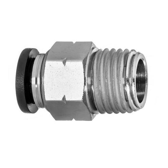 Push to Connect Tube Fitting - Nylon Plastic - Male Straight - 1/8" Tube OD x 1/4" NPT Male