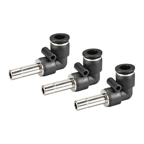 Push to Connect Tube Fitting,Plug-In Elbow Pneumatic Air Push Fit Lock Fitting 8mm Tube OD x 8mm Tube Stem 3pcs