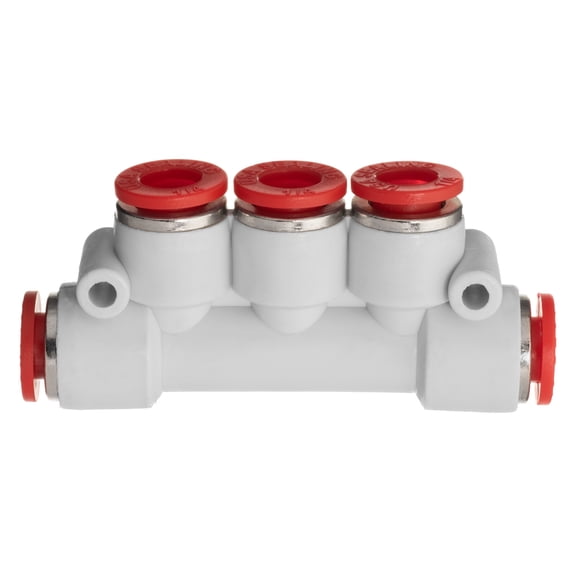 Push to Connect Tube Fitting - Polybutylene Plastic - 3 Outlet Manifold Union - 5/16" Tube OD