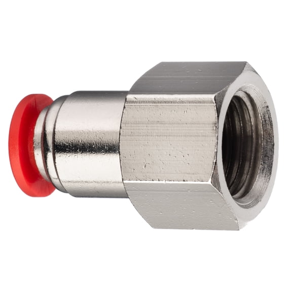 Push to Connect Tube Fitting - Polybutylene Plastic - Female Straight - 3/8" Tube OD x 1/2" NPT Female