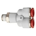 thumbnail image 1 of Push to Connect Tube Fitting - Polybutylene Plastic - Male Wye - 3/8" Tube OD x 1/4" NPT Male, 1 of 1