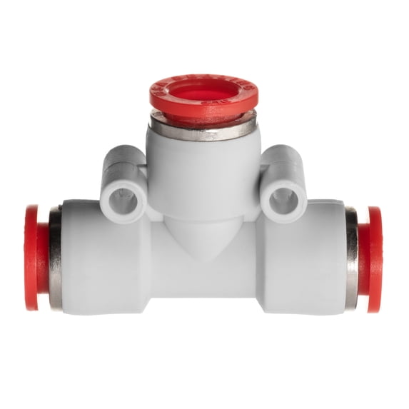 Push to Connect Tube Fitting - Polybutylene Plastic - Reducing Union Tee - 1/2" x 3/8" Tube OD