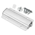 PushtoOpen System with Soft Close Damper for Cupboards & Drawers, No Handle Needed Silver