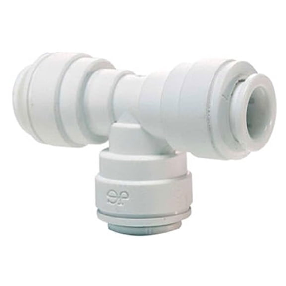 Push-to-connect union tees, polypropylene, 3/8", 10/pack