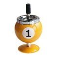 thumbnail image 1 of Push-type Metal Ashtray With Lid Ball Ashtray With Spinning Lid Durable Metal Construction Design For Home Or Office Decor, 1 of 8