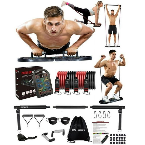 Push up Board - Men's Strength Training, Biceps, Shoulders and Chest Workout. Home Gym, Portable Training Equipment for All Body Types