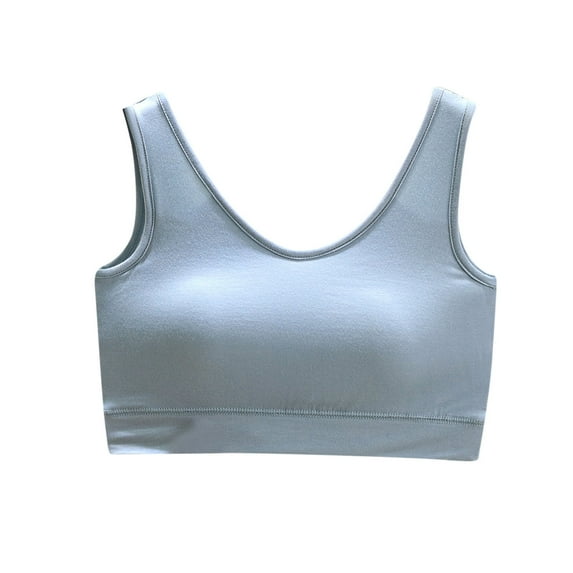 Push up Bra No Underwire Women's Seamless Bra Back Smoothing Comfy Wirefree Underwear Bralette for Teen Girls Shaper Bra Push up Light Blue XXL
