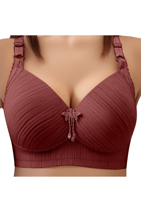 Push up Bra for Women, Uplift Sculpting No Underwire Brassiere, Full Cup Adjustable Straps Bralette