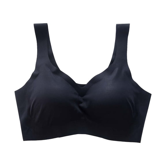 Push up Bras Women No Underwire Bra Feature V-Neck Molded Bra Style W-928 Black S