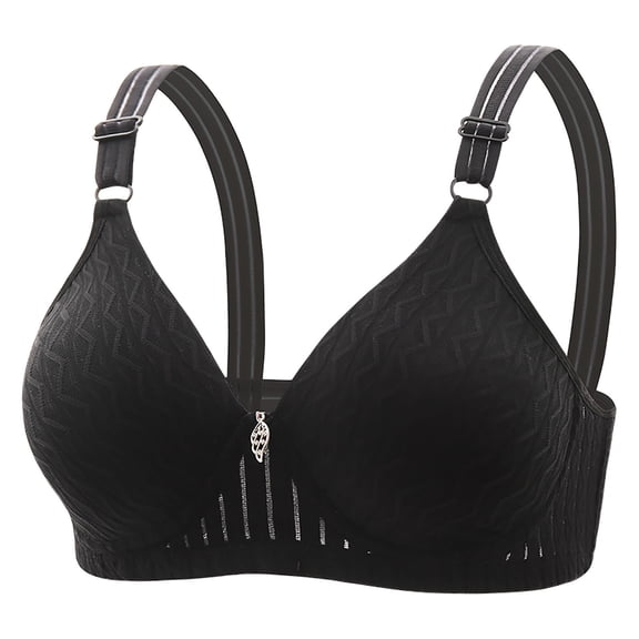 Push up Bras Women Seamless Bra Feature V-Neck Balconette Bra Style W-1091 Black XL