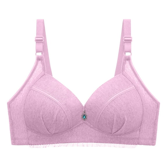 Push up Bras for Women Plus Size Full Coverage Compression Underwire Bra Everyday Ladies Elder Comfy Breathable Bralettes