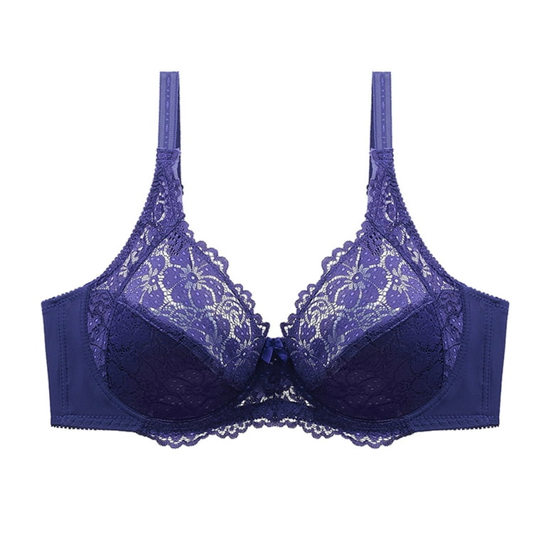 Push up Bras for Women's Lace Ultra Thin Large Size Bra European And  American Solid Color Bra