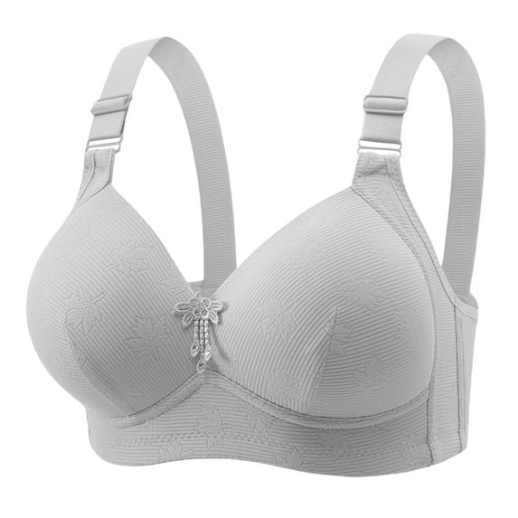 Push up Full Cup Bras for Women Plus Size No Underwire Comfy Everyday Brassiere Wireless High Support Lingerie