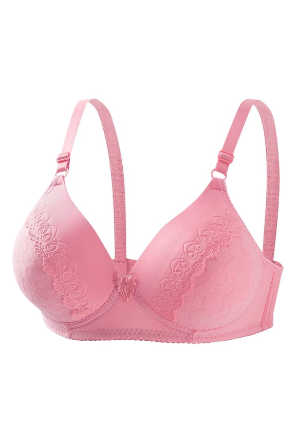 Push up Lightly Bra for Women Adjustable Straps Underwire Bralette Padded T-Shirt Lined Seamless Everyday Brassiere