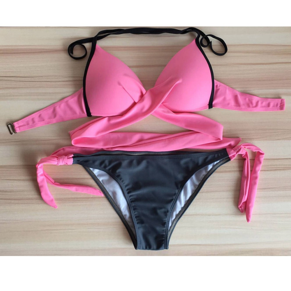 Pushup Padded Bra Swimsuit Bathing Sexy Women Bikini Set Swimwear