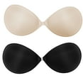thumbnail image 1 of Push up Silicone Bra Adhesive Bra Sticky Bra Wing-Shape Reusable Strapless Backless Bra Invisible for Women, 1 of 6