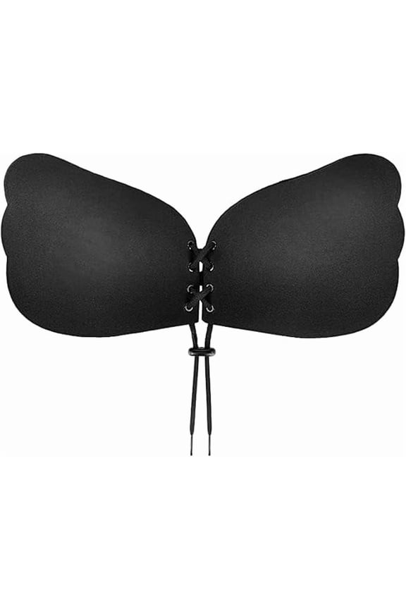 Push up Silicone Bra for Women Sticky Invisible Reusable Adhesive Strapless Stick on Bra for Backless Front Strings