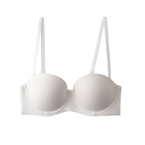 Push up Strapless Bra Women Seamless Bra Feature V-Neck Push-up Bra Style W-274 White 85D
