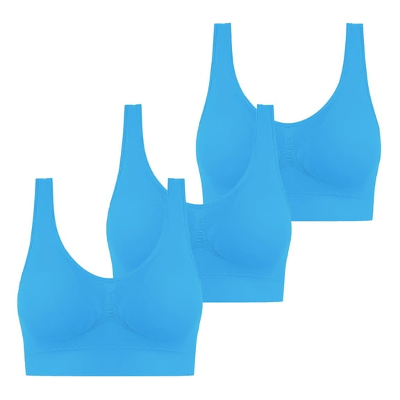 Push-up T-Shirt Bra Women Full-Coverage Bra Feature V-Neck Push-up Bra Style W-1770 Blue XL