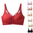 thumbnail image 1 of Push up Womens Wirefree Bras No Underwire Plus Size Solid Color Full Coverage Supportive Bras Women Bralette Bras for Heavy Breast Purple XXL, 1 of 3