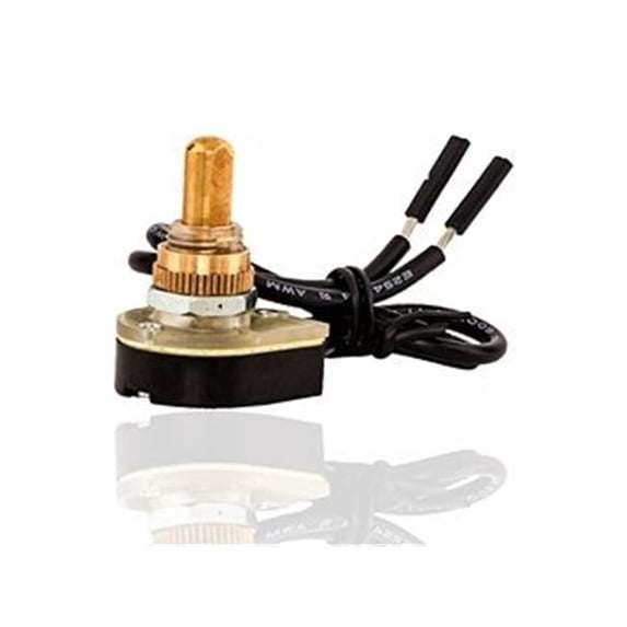 Pushbutton On-Off Spade Switch - Brass
