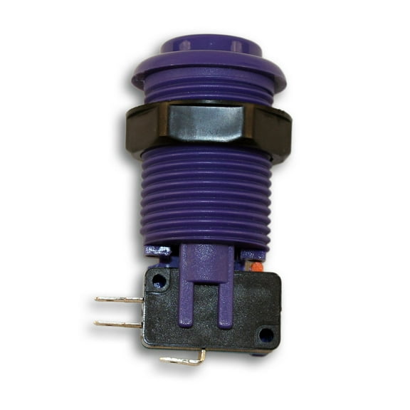 Pushbutton with Horizontal Microswitch (Purple), by RetroArcade.us