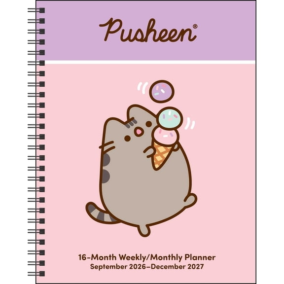 Pusheen 16-Month 2026-2027 Weekly/Monthly Planner Calendar, (Paperback)
