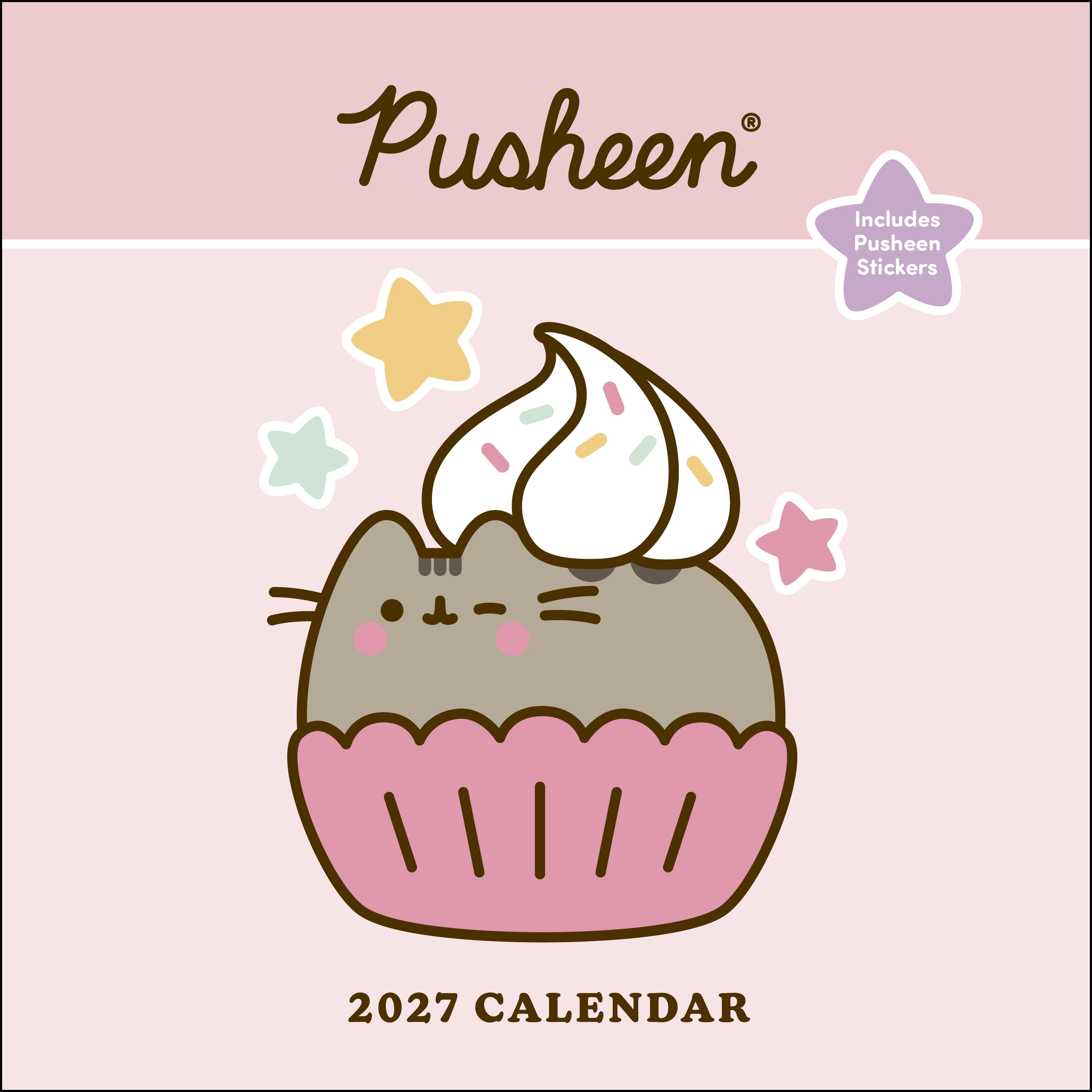 Pusheen 2027 Wall Calendar with Stickers