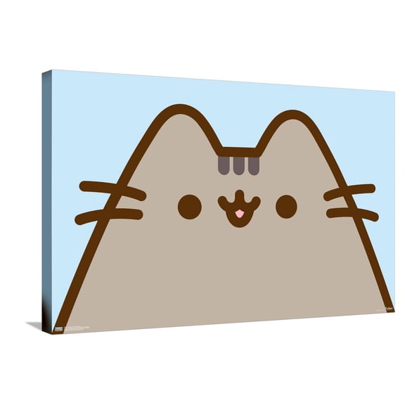 Pusheen - Blue Surprise Canvas Wall Poster, 22.375" x 34"