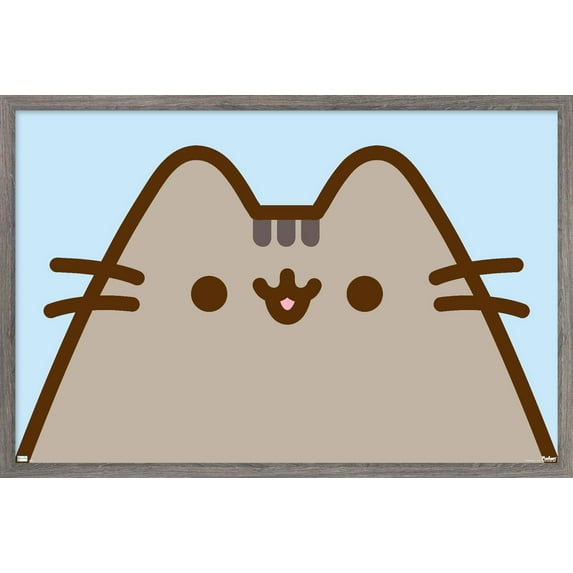 Pusheen - Blue Surprise Wall Poster, 22.375" x 34" Framed