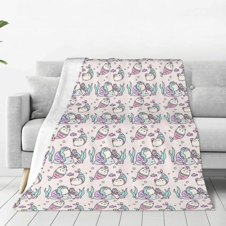 Pusheen Cat Flannel Fleece Plush Throw Blanket Blanket For Couch Bed And Sofa 60 X50 Walmart