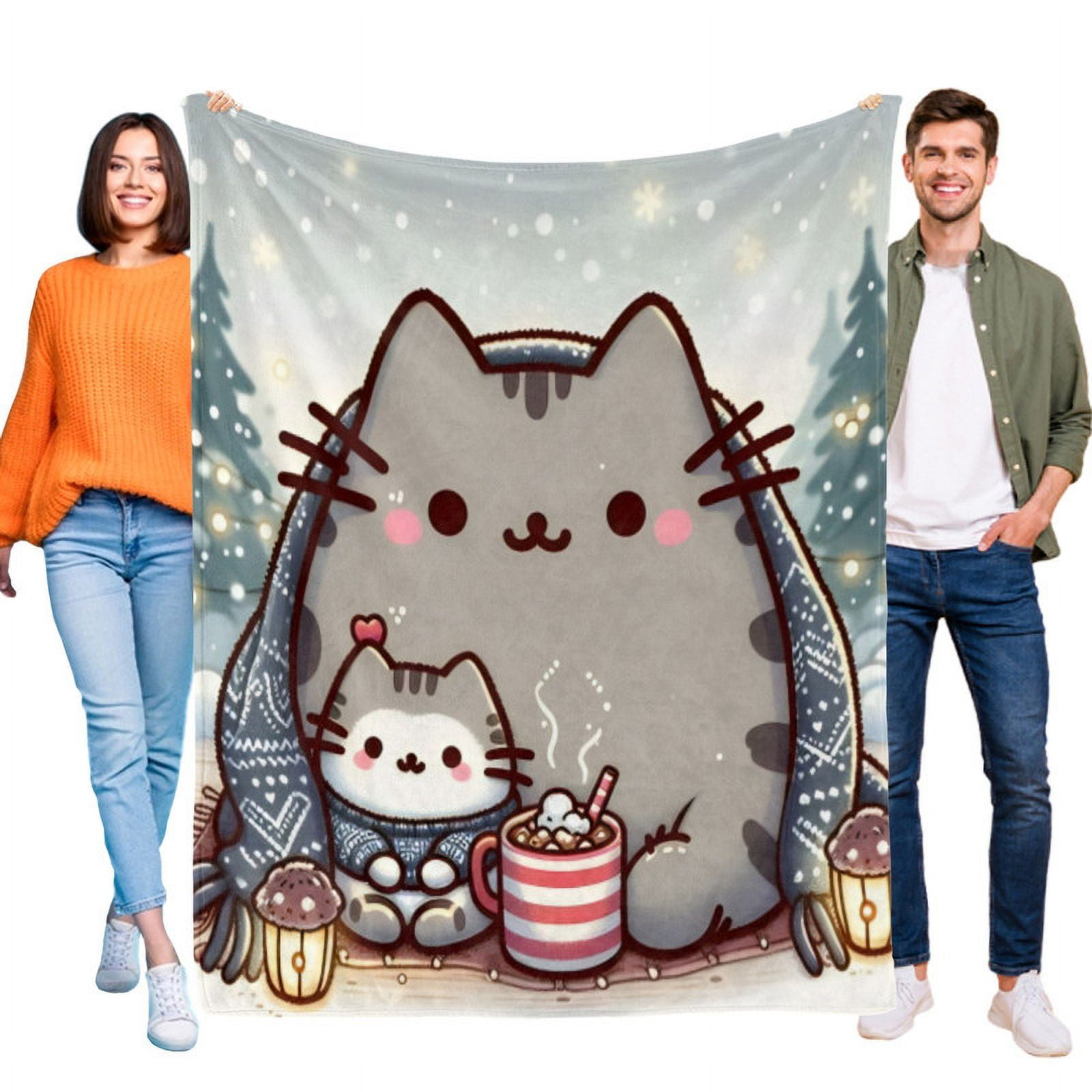 Pusheen Cat blanket this soft durable flannel blanket Ideal for
