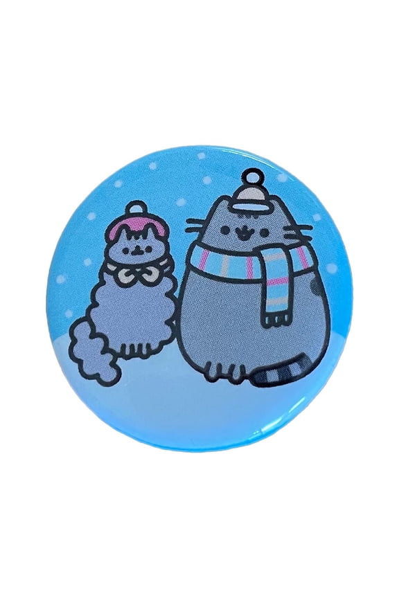 Facebook Cat With Stormy Winter Scarf 1 1/4 Pin Hot Topic Exclusive