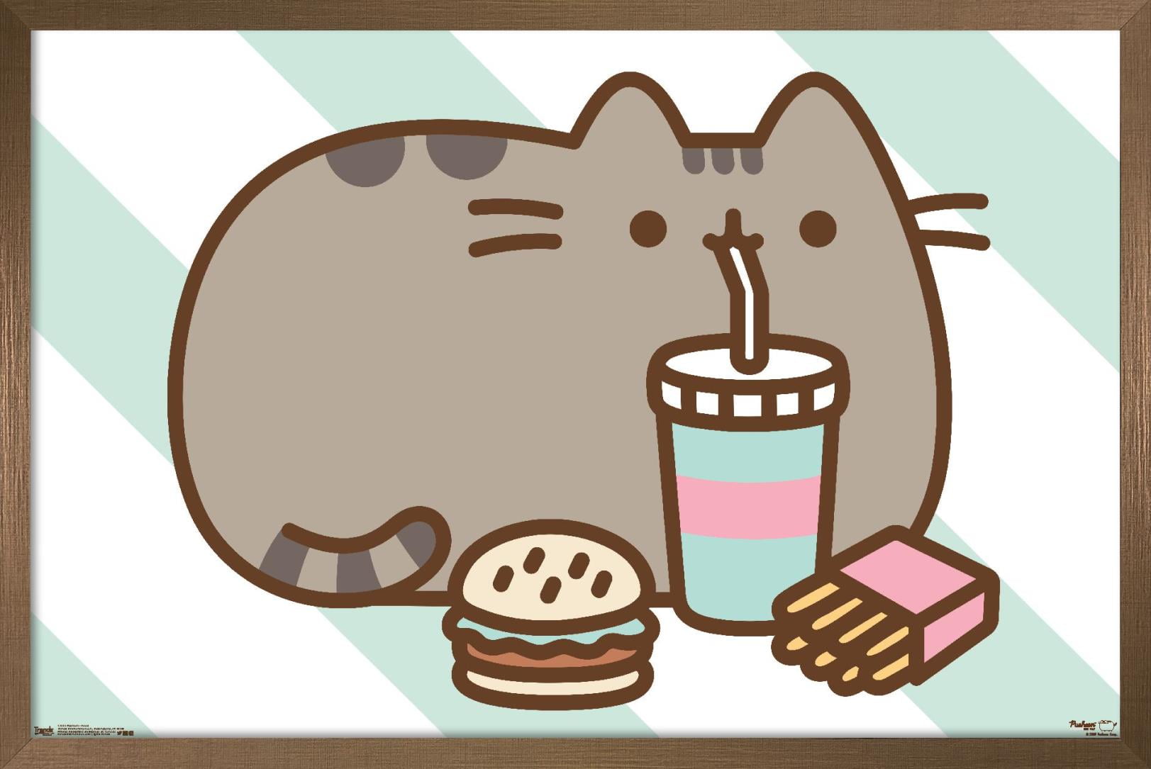 Pusheen - Food Wall Poster, 14.725" x 22.375", Framed