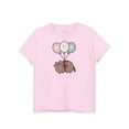 thumbnail image 1 of Pusheen Girls Pink Short Sleeved T-Shirt, 1 of 5
