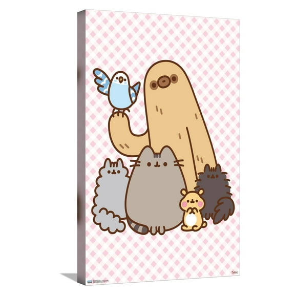 Pusheen - Group Canvas Wall Poster, 14.725" x 22.375"