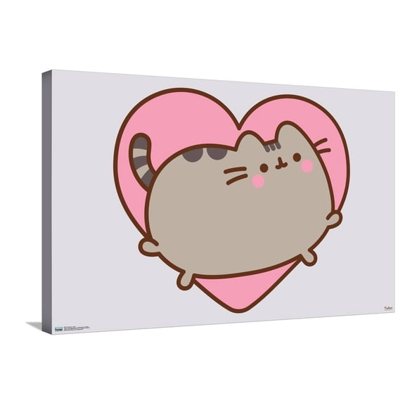 Pusheen - Heart Canvas Wall Poster, 22.375" x 34"