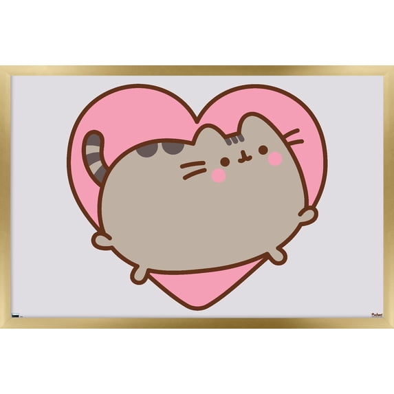 Pusheen - Heart Wall Poster, 22.375" x 34" Framed