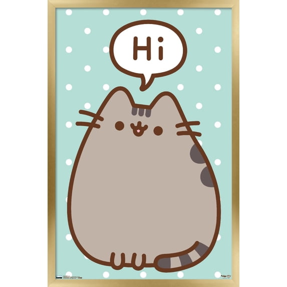 Pusheen - Hi Wall Poster, 14.725" x 22.375" Framed