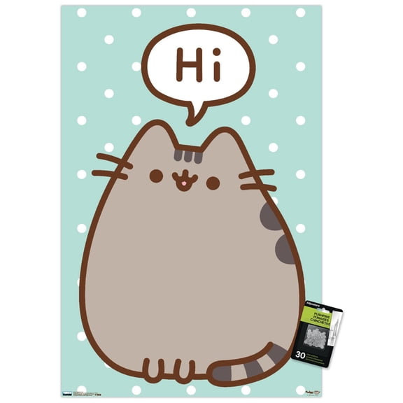 Pusheen - Hi Wall Poster with Push Pins, 22.375" x 34"
