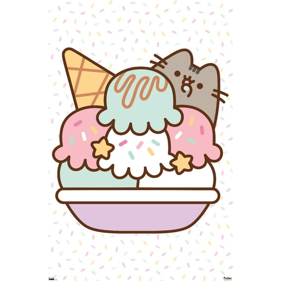 Pusheen - Ice Cream Wall Poster, 22.375" x 34"
