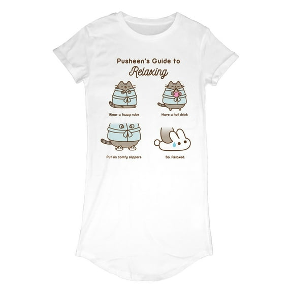 Pusheen Ladies T:Shirt - Guide To Relaxing