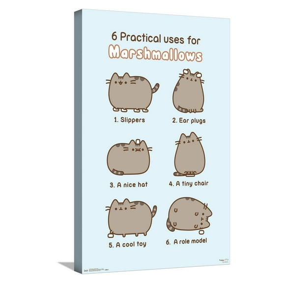 Pusheen - Marshmallow Canvas Wall Poster, 14.725" x 22.375"