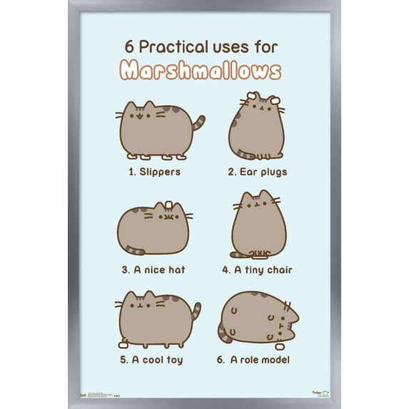 Pusheen - Marshmallow Wall Poster, 14.725" x 22.375", Framed