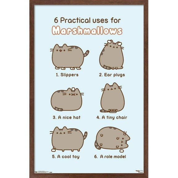 Pusheen - Marshmallow Wall Poster, 22.375" x 34" Framed