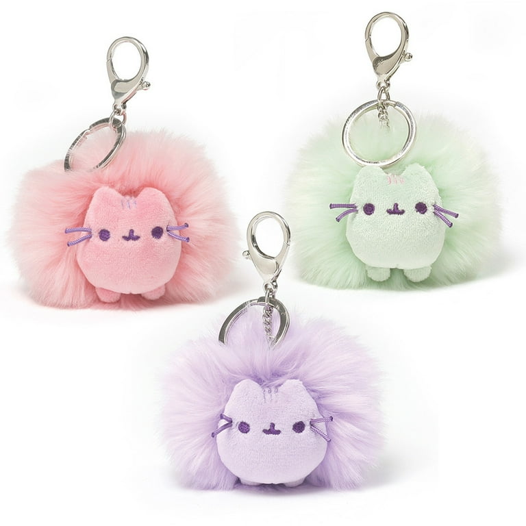 Pusheen Poof Keychain Backpack Clip pom pom GUND key holder (1poof