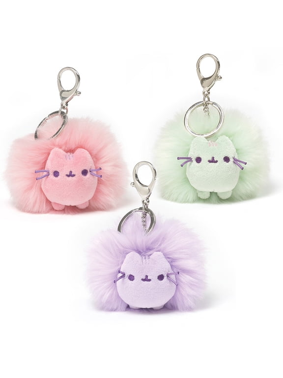 Pusheen Poof Keychain Backpack Clip pom pom GUND key holder (1poof)